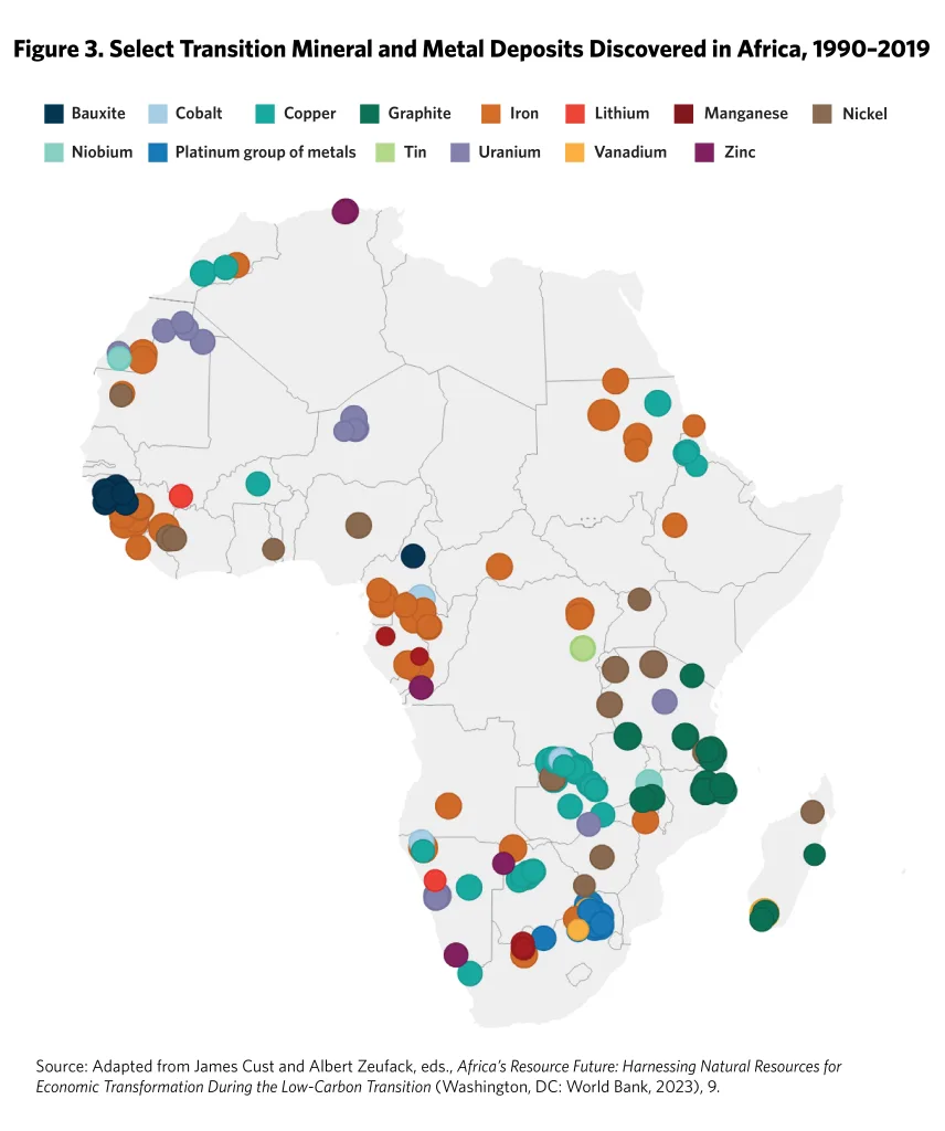 A map of Morocco highlighting phosphate mines, cobalt reserves, and major ports like Tangier Med, illustrating the country’s strategic position in global mineral trade and green technology supply chains.